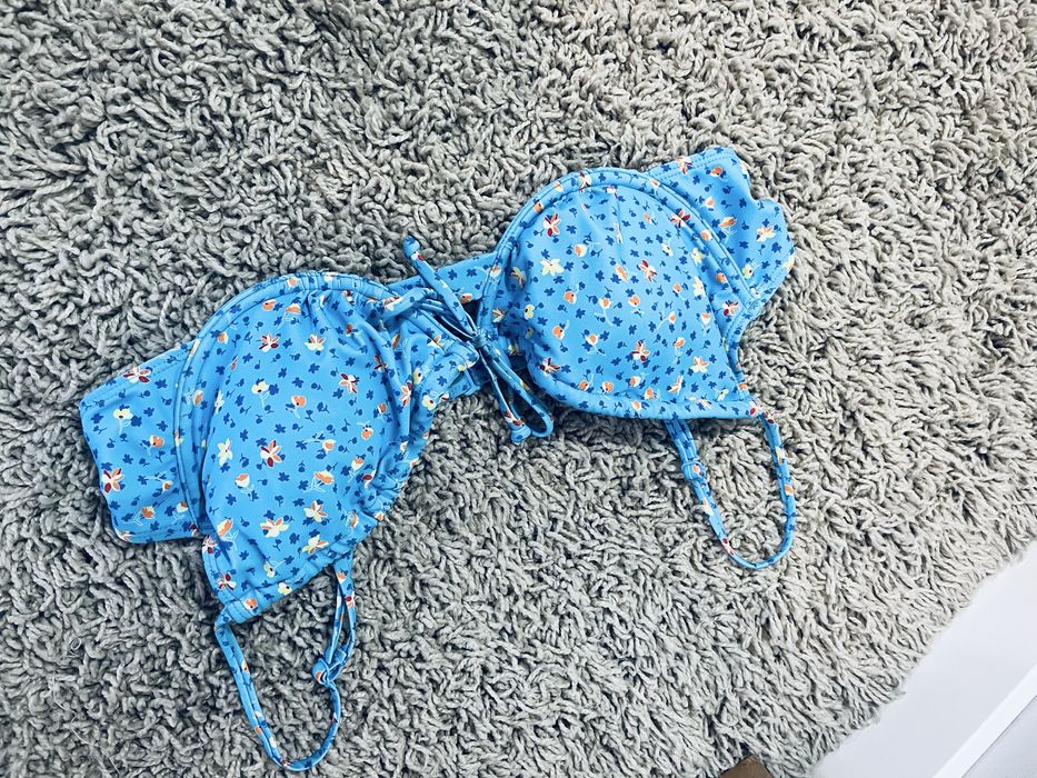 Biustonosz kapielowy niebieski bikini rozm M