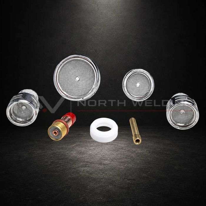 Kit Gas Lens Vidro TIG 2.4mm WP17/18/26