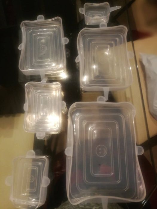 6 Tampas silicone vedantes Novas vários tamanhos  1 euro as 6