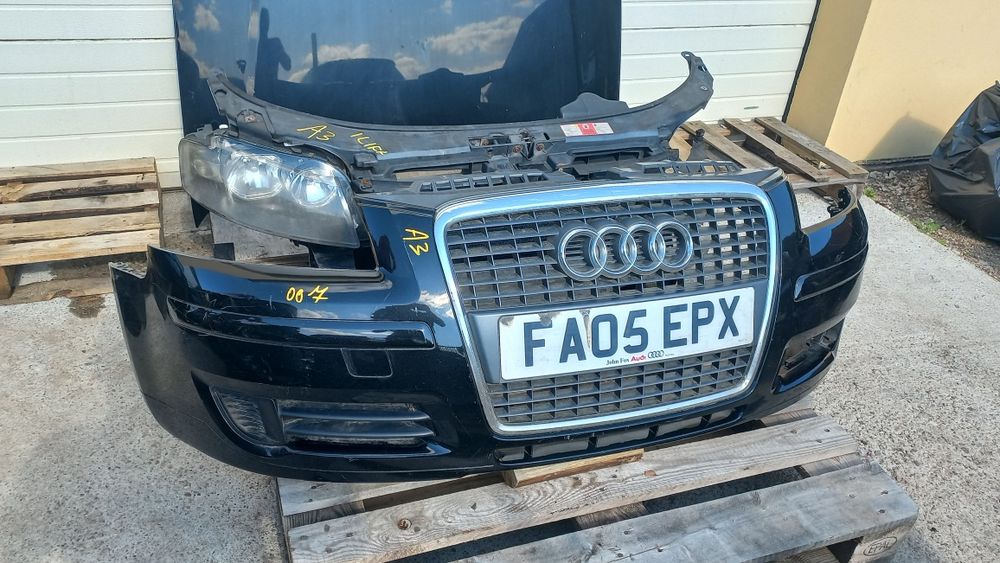 Zderzak przedni kompletny pas wzmocnienie czołowe maska audi a3 8p