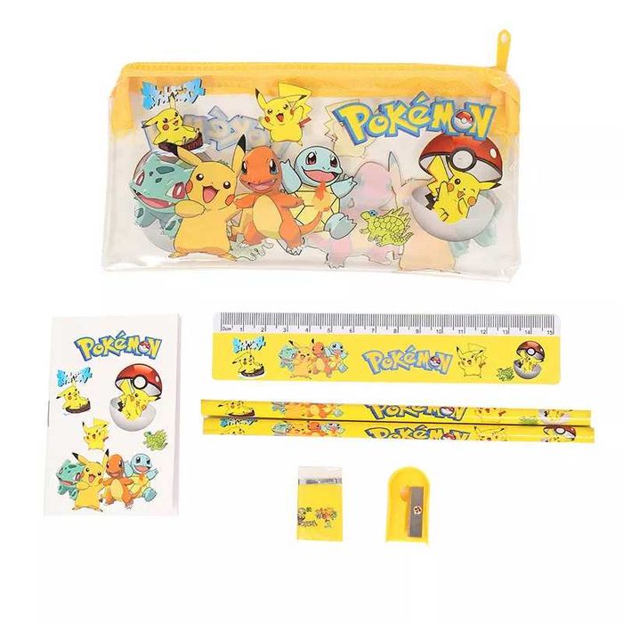 Conjunto estojo Pokémon Pikachu - nunca usado