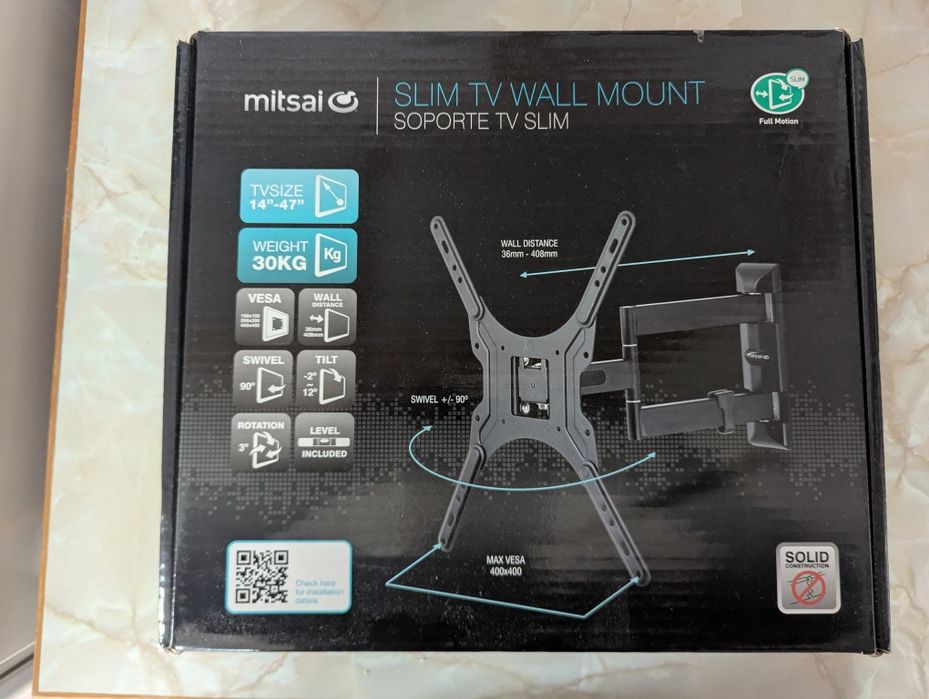 Suporte de Parede TV MITSAI (c/ Braço Articulado)