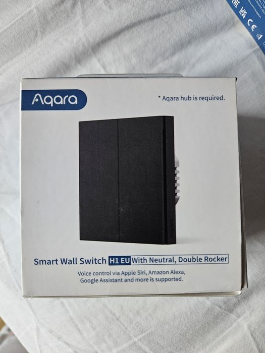 Aqara Smart Wall Switch H1 EU with Neutral, Double Rocker.