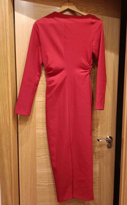 Vestido tubo drapeado Zara