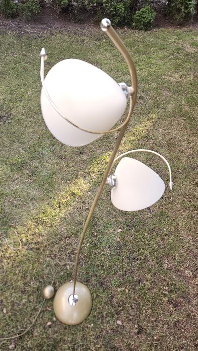 Lampa stojąca 147 cm, abażur szklany
