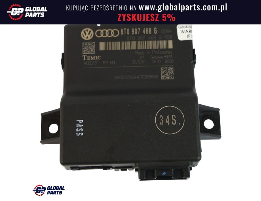 Audi A4 B8 A5 S5 Moduł Danych ECU Intefejs Diagnostyczny Gateway 8T