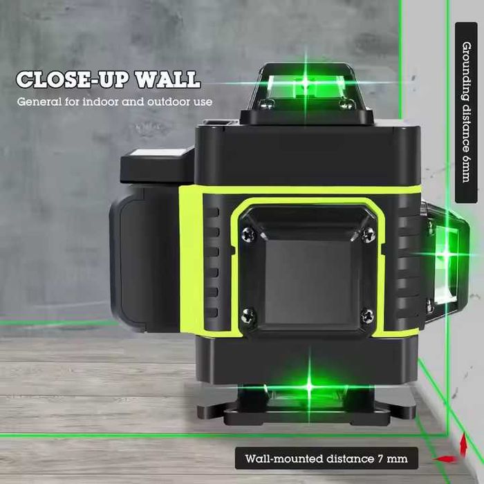 Лазерный уровень Hilda 4D 16 линий нивелир Лазерний рівень 16 ліній