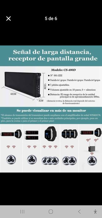 WNKRUN CS-400D Sistema de pager sem fio Sistema de pager remoto para r