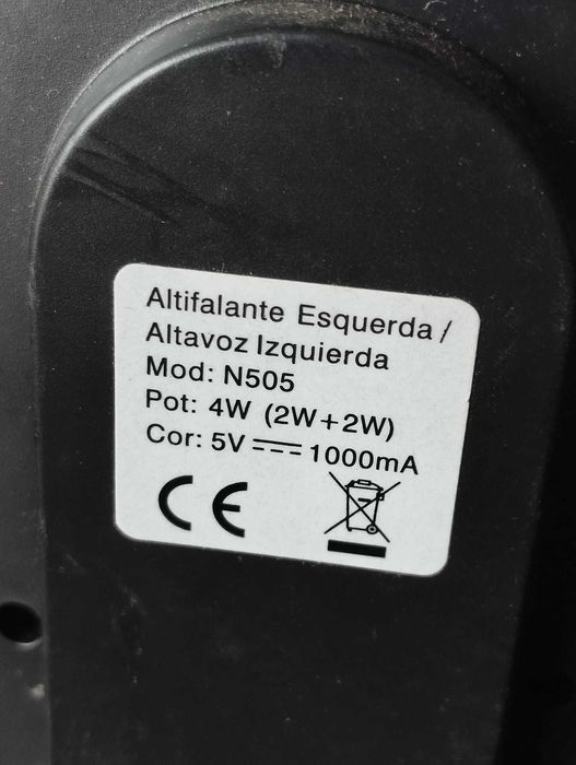 Colunas de Som USB Pretas