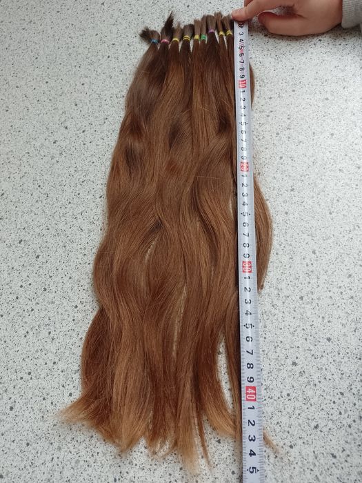 Włosy naturalne ciemny blond dziewicze 45 cm