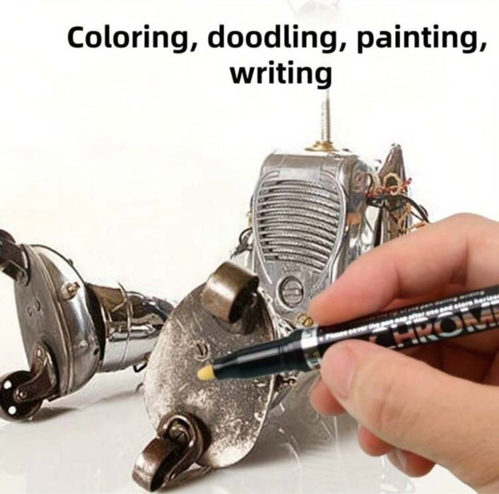 2 canetas glitter tinta dourada e prateada NOVAS