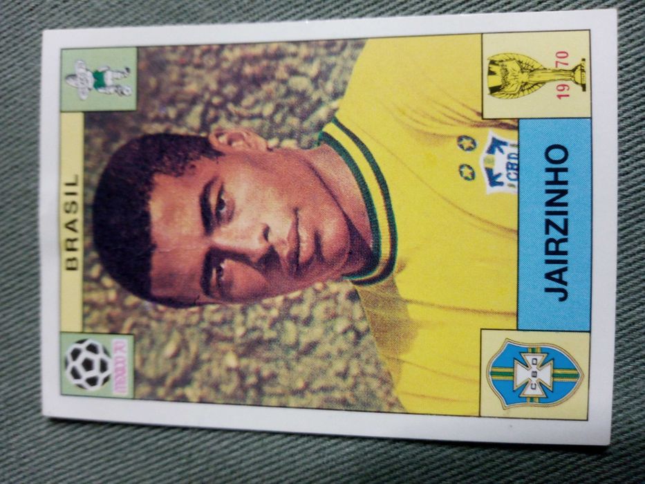 Cromo Panini World Cup Story de Jairzinho no Mundial 70