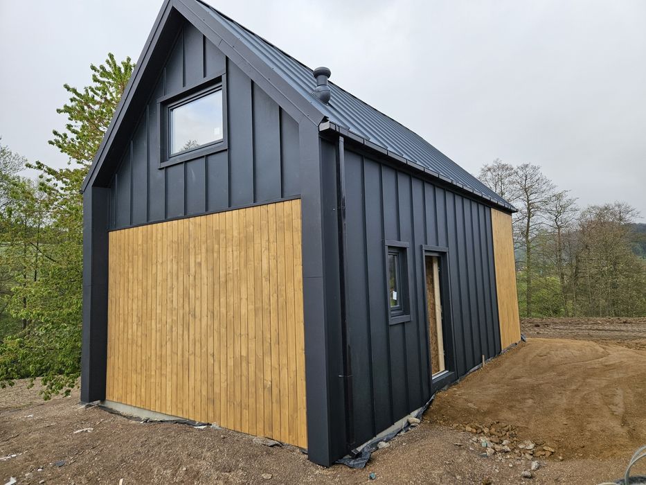 Domek drewniany, domki szkieletowe, modułowy, nowoczesna stodoła