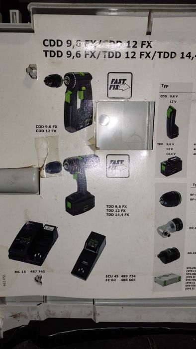 Conjunto Aparafusadora de Bateria Festool em Caixa c/ Acessórios
