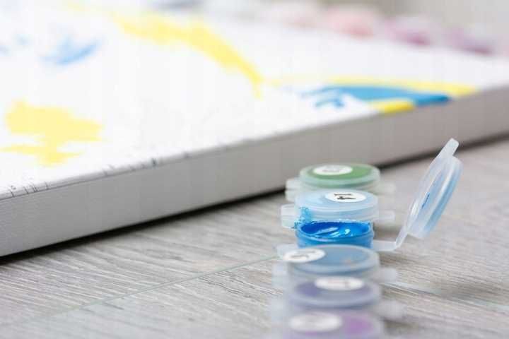 Malowanie po Numerach Obraz Plaża Morze Serca Zachód Słońca 40x50