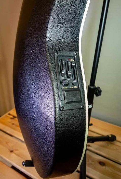 Stagg A2006-BK Shallow Bowl Electro-Acoustic Guitar - Black