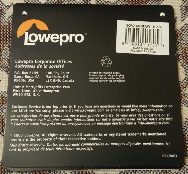 Сумка для фото відео камери Lowepro Nova Mini AW