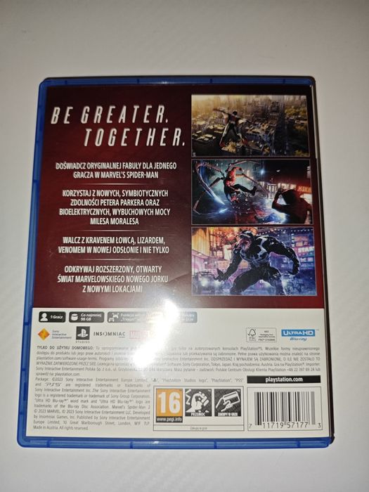 Sprzedam grę Marvel's Spider-Man 2 na konsolę PlayStation 5.
