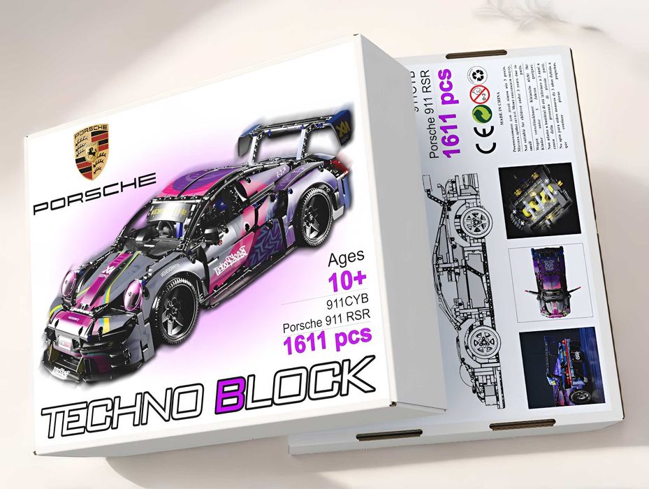 Конструктор спорткар PORSCHE 911 Cyberpunk гоночна машина 1611 деталей