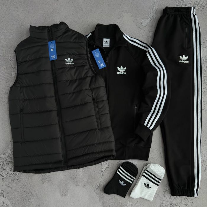 Чоловічий спортивний костюм адідас [3в1] Adidas [XS-3XL] + шкарпетки в подарунок!
