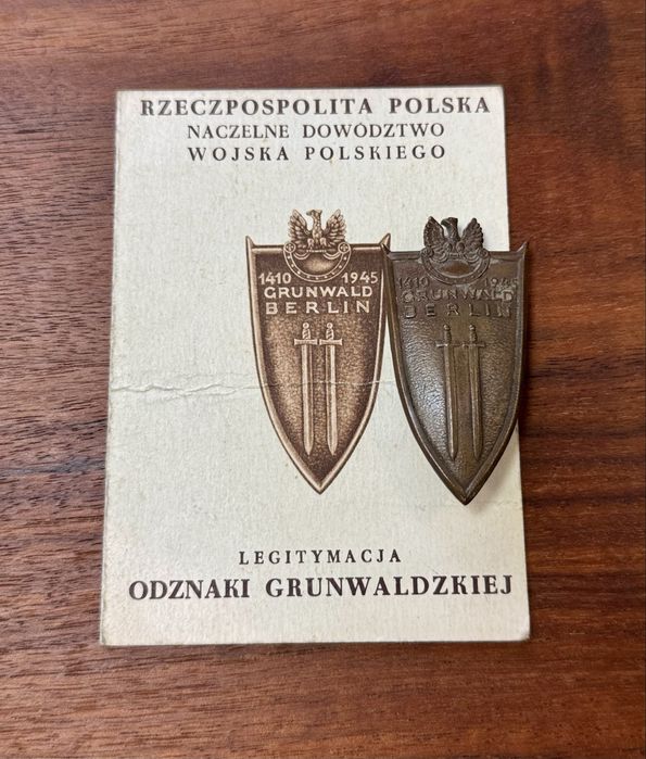 Odznaka Grunwald Berlin  + Legitymacja PRL
