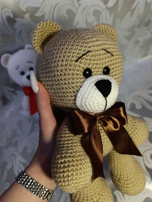 Подарунок, в'язані ведмедики ручної роботи