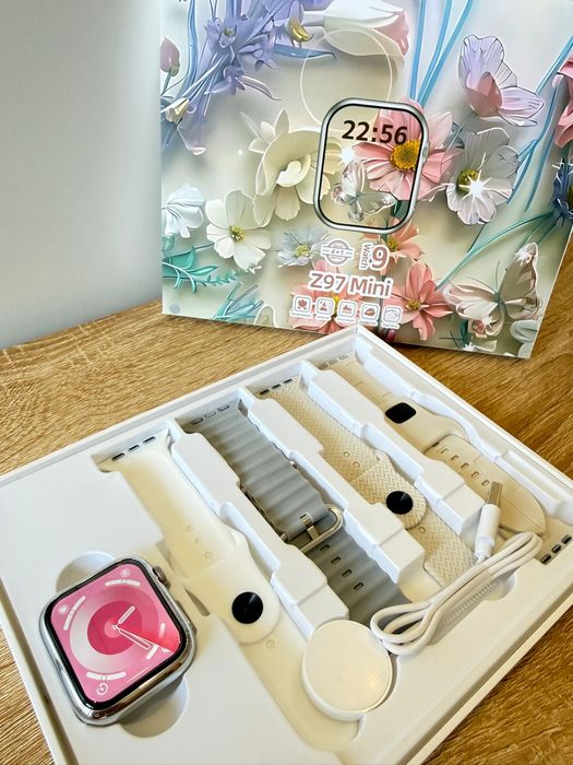 Smartwatch Mini Kit Completo — Relógio Inteligente com Pulseiras Extras e Carregador