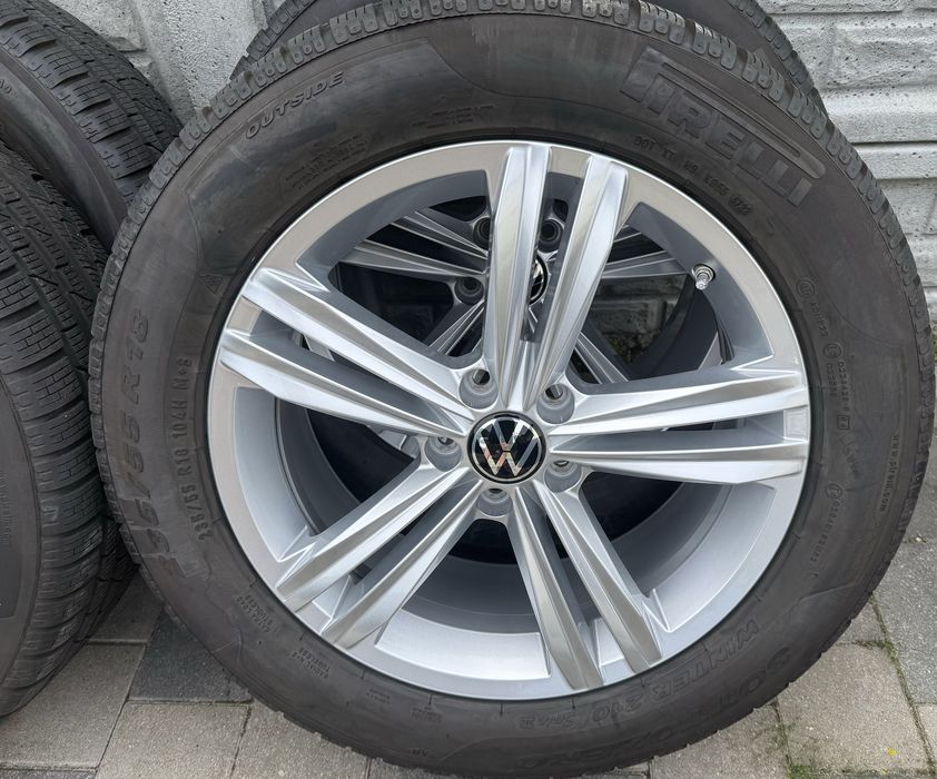 Oryginalne Felgi Volkswagen 5x112 Tiguan R-line Tayron 235/55R18 zima TPMS