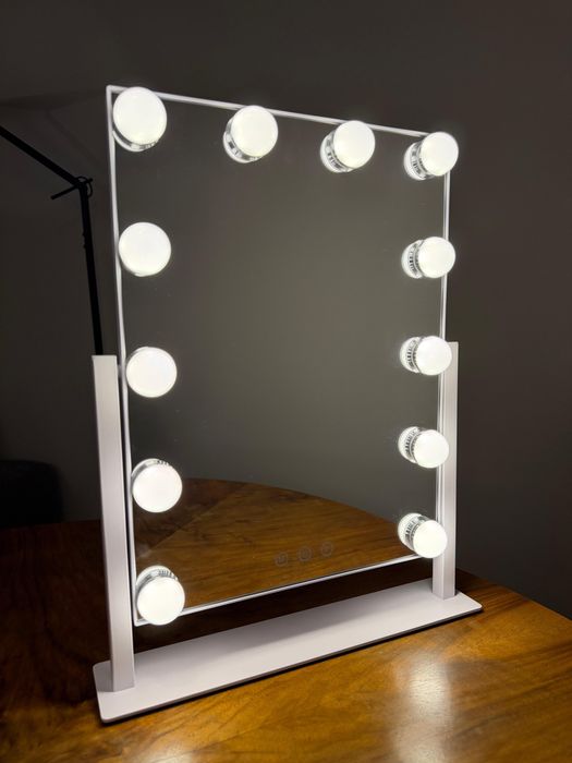 Lustro Hollywood LED – 12 Żarówek | Makijażowy Hit | NOWE toaletka