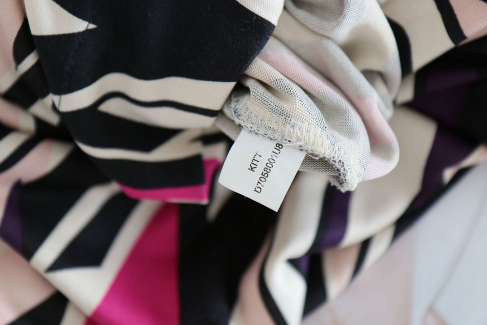 Sukienka 100% jedwab DIANE VON FURSTENBERG 36 S premium desigual wzory