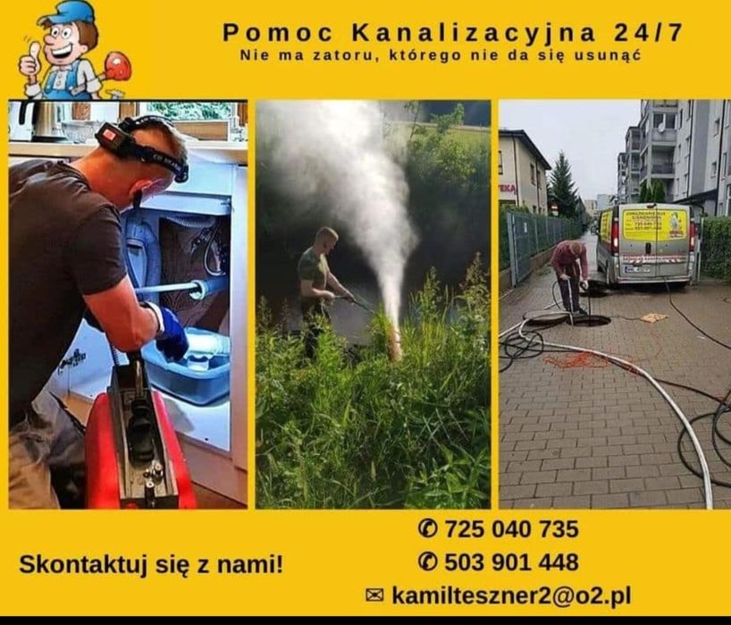 Hydraulik Udrażnianie Rur przegląd kamerą Tv Wuko