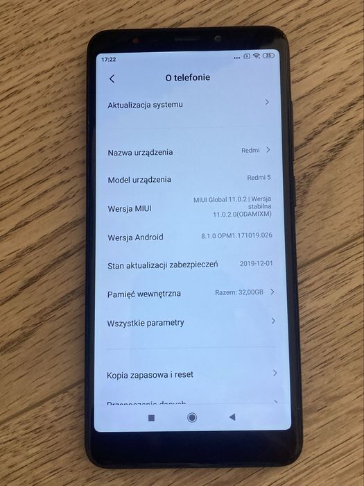 Smartfon Xiaomi Redmi 5