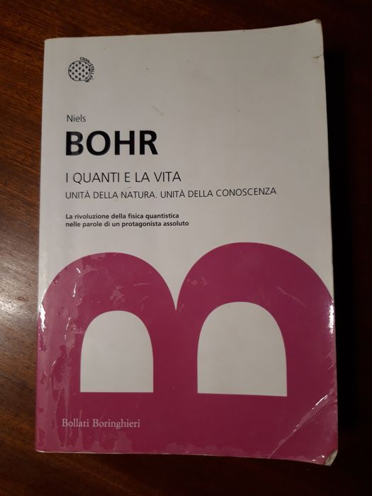 Livro de Niels Bohr: I Quanti e la Vita: Unità della Natura. Unità della Conoscenza