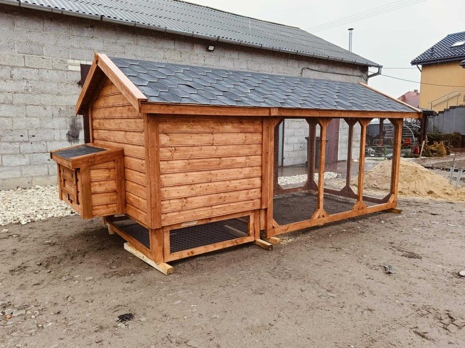 Kurnik 200x150x230h plus woliera 200x300 OCIEPLANY. od PRODUCENTA!!!