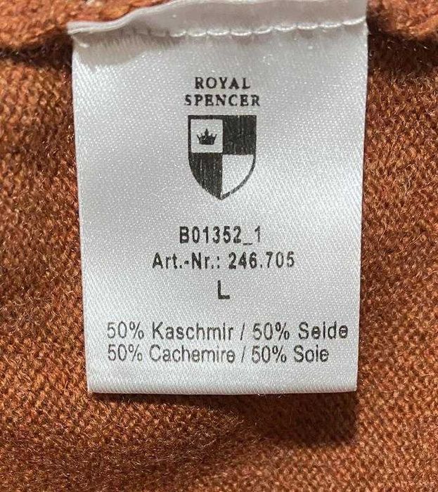 Джемпер, реглан, светр шовк/кашемір ROYAL SPENCER, р.L-XL