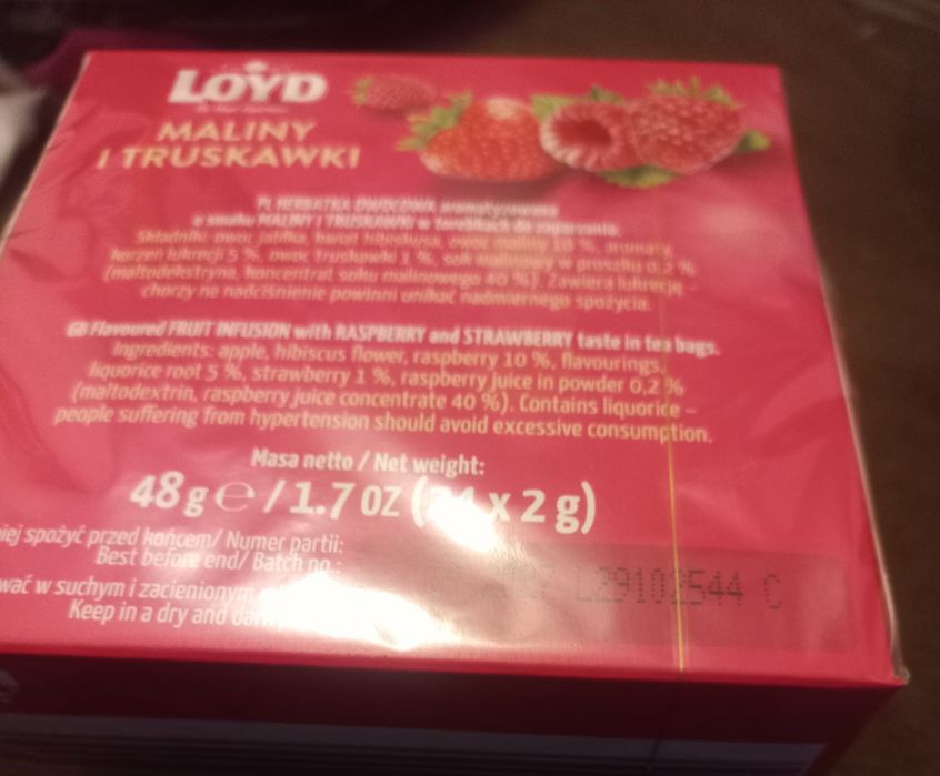 Herbata Loyd maliny i truskawki