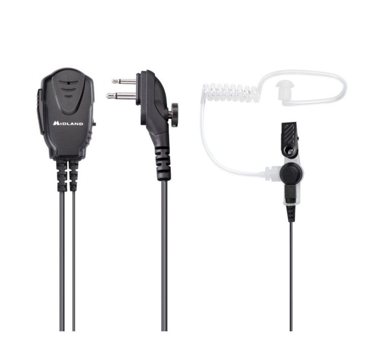 Auriculares 
Fone de ouvido transparente com cabo enrolado
Microfone d