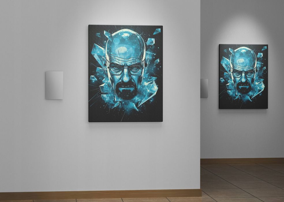 Obraz na płótnie Walter White – Kryształ 90x120 cm do wnętrz