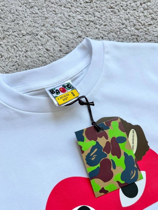 Футболка Bape & Play Comme des Garcons