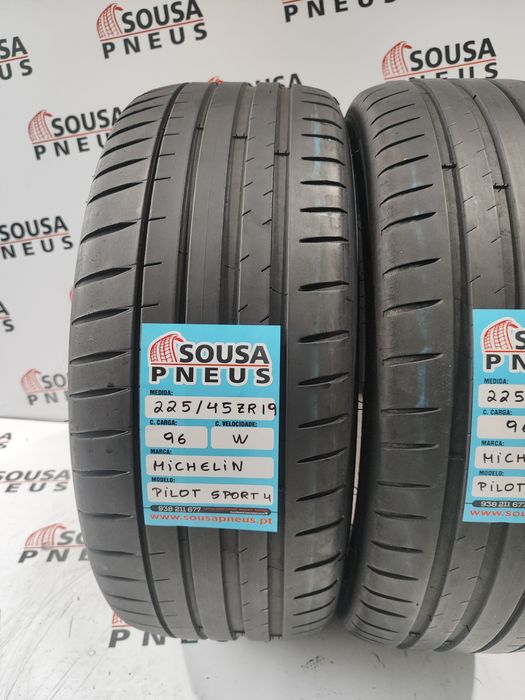 2 pneus semi novos 225-45R19 Michelin - Oferta da entrega