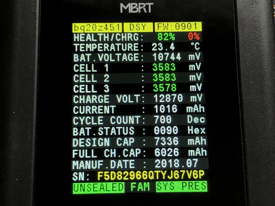 Батарея A1953 Macbook 1990 на запчастини