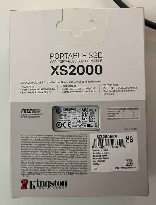 SSD Kingston XS2000 зовнішній 500GB