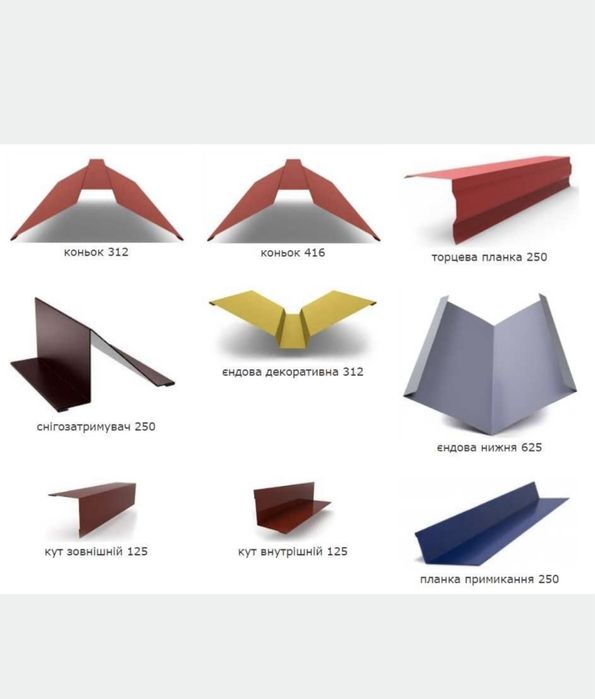 Гибка металу коньки,вітрові,димоходи,все для фасаду і даху