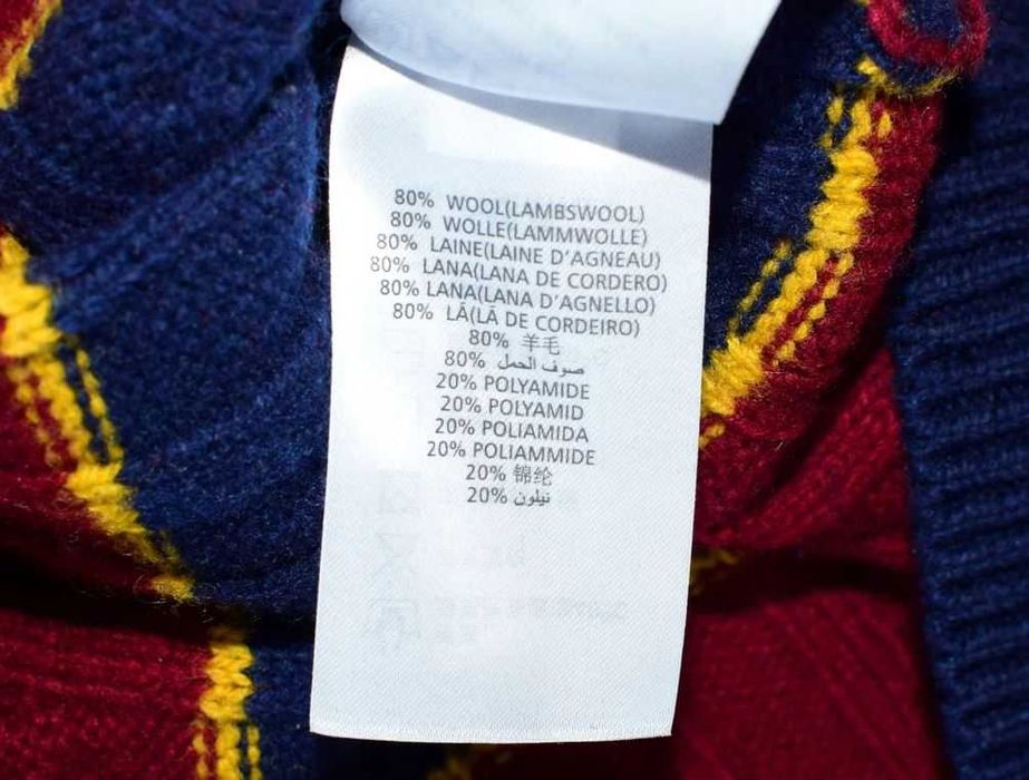 GANT WOOL ciepły SWETER XL/XXL 80% wełna