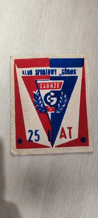 Górnik Zabrze 25 lat naszywka 1973 rok