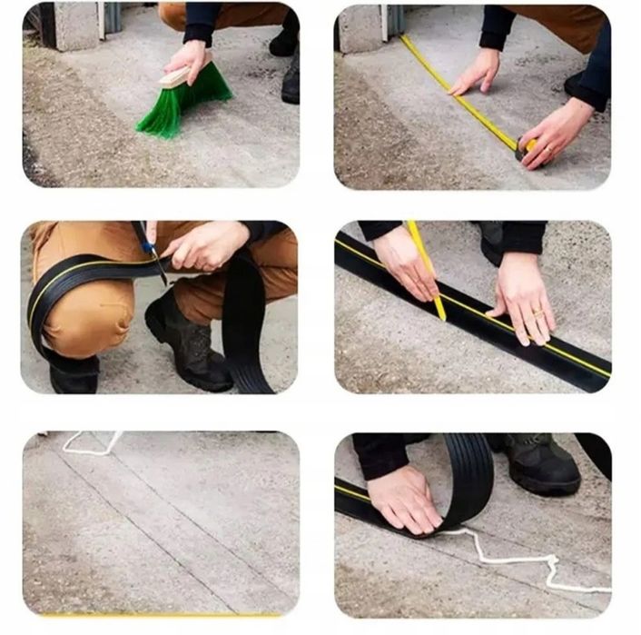 Uszczelka garażowa próg do bramy 12,5x86 mm - 3 m