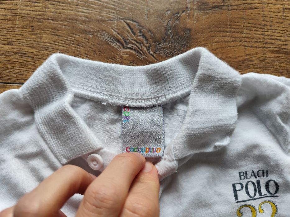 Body długi rękaw polo 68-74 cocodrillo jak nowe