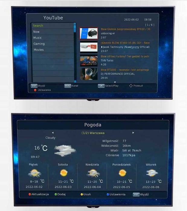 2x tuner DVB-T2 nowy standard HEVC