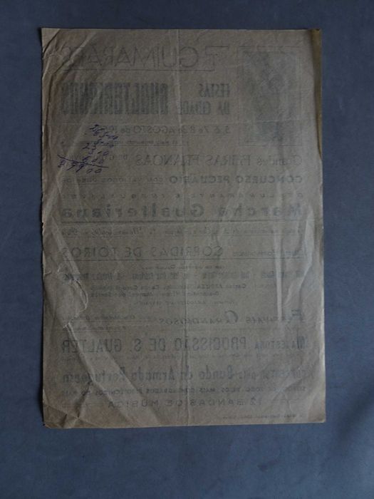 Programa de tourada bullfight Praça de touros  Guimarães 1950
