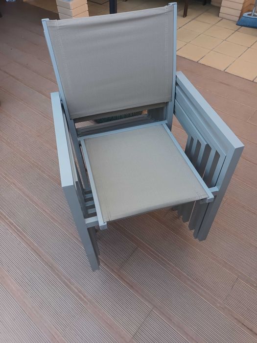 Vendo Conjunto 6 Cadeiras em Alumínio